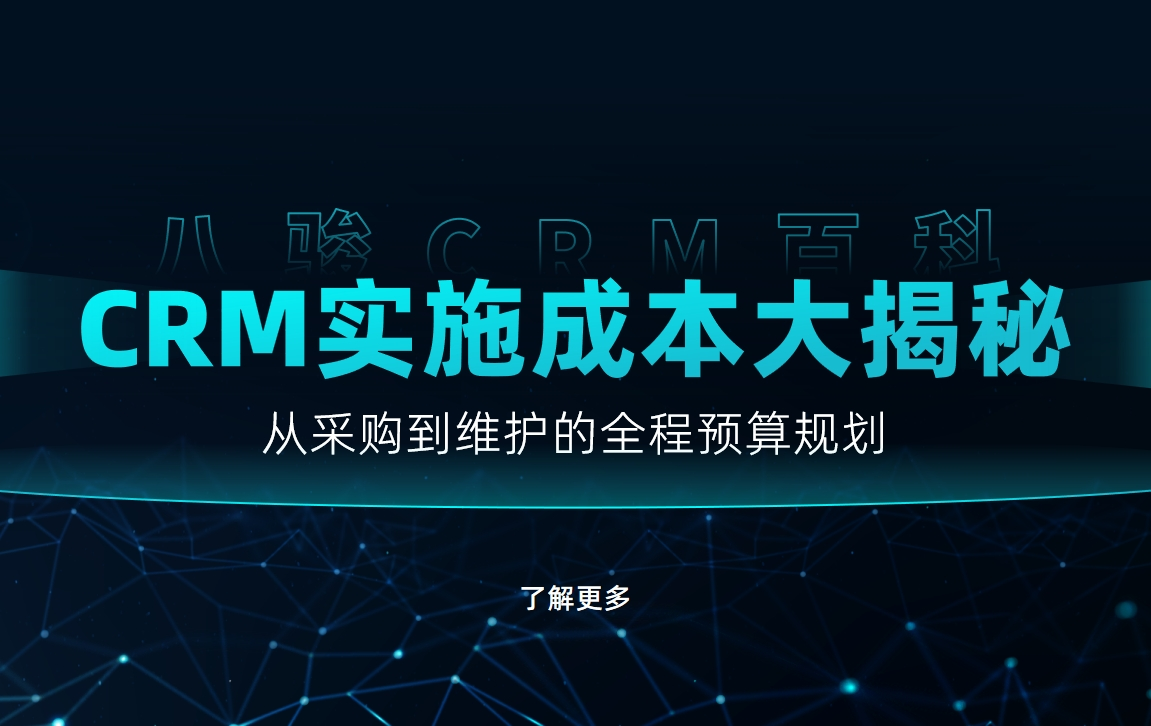 CRM实施成本大揭秘：从采购到维护的全程预算规划